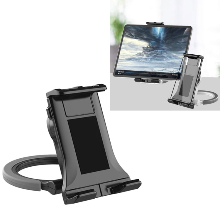 Wall-Mounted Phone and Tablet Holder with Foldable Design (Black)
