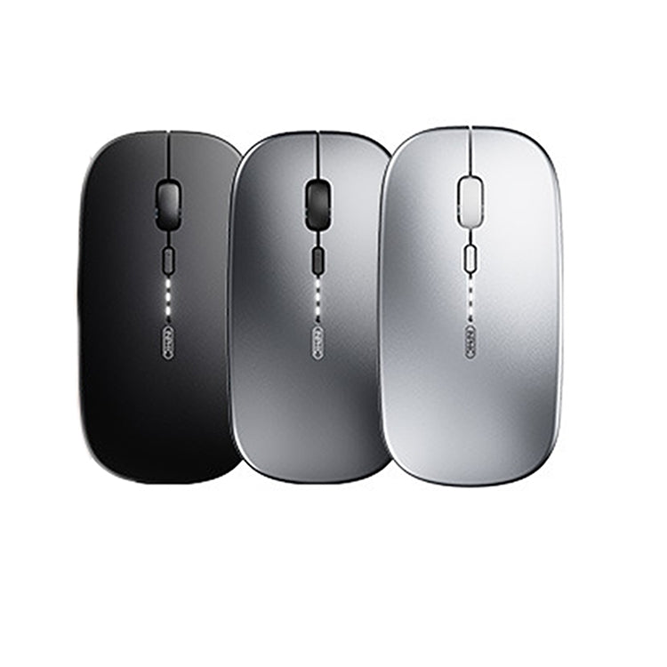 Inphic PM1 Office Mute Wireless Laptop Mouse with Battery Display (Metallic Gray)