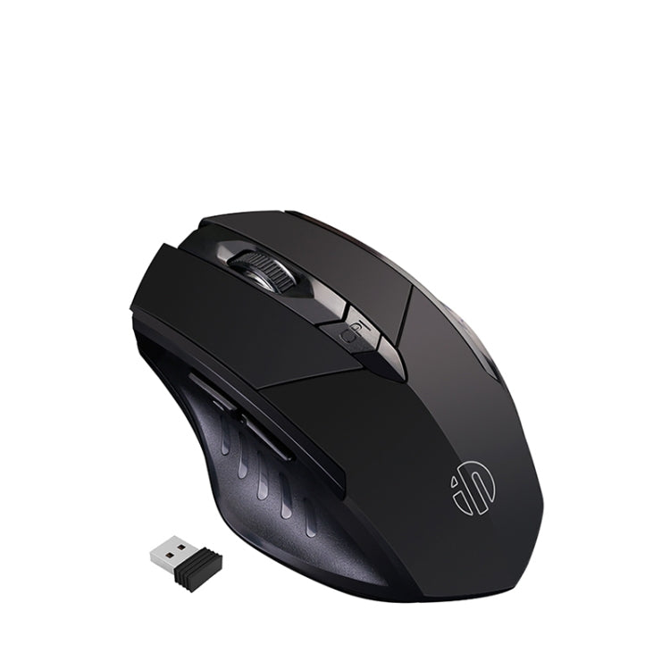 Inphic PM6 6 Keys 1000/1200/1600 DPI Wireless Mechanical Gaming Mouse - Black