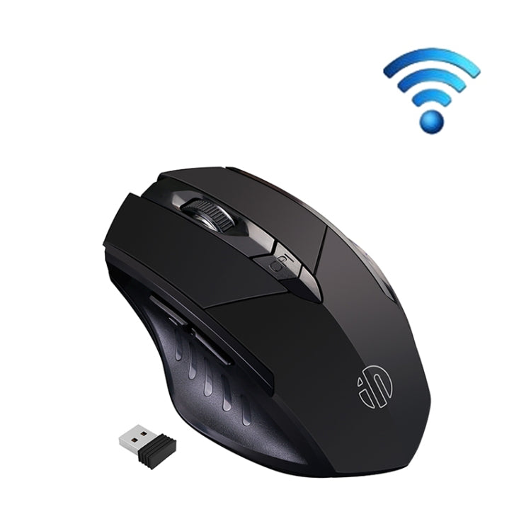 Inphic PM6 6 Keys 1000/1200/1600 DPI Wireless Mechanical Gaming Mouse - Black
