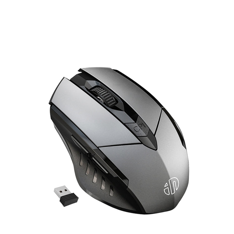 Wireless Charging Silent Version Gray Gaming Mouse by Inphic PM6 with 6 Keys and Adjustable DPI