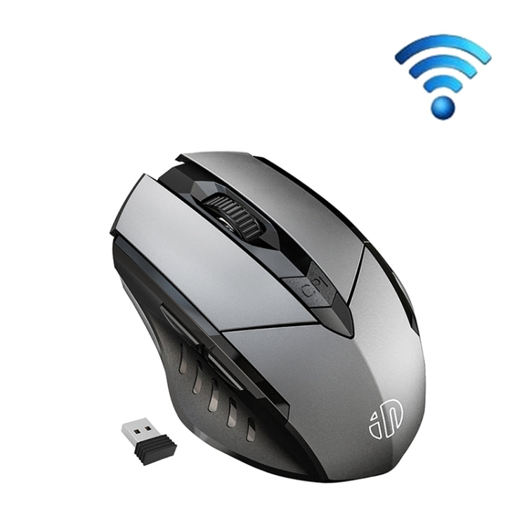 Wireless Charging Silent Version Gray Gaming Mouse by Inphic PM6 with 6 Keys and Adjustable DPI