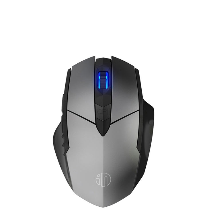 Inphic PM6 Wireless Mechanical Gaming Mouse with 6 Keys, 1000/1200/1600 DPI, Gray Color, Wireless+Bluetooth 4.0+Bluetooth 5.0