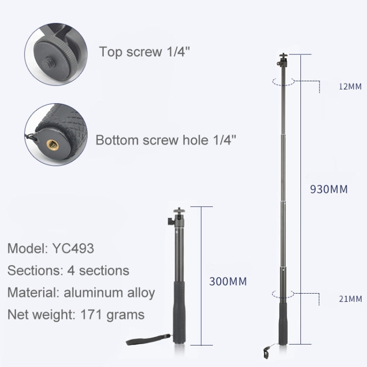 YC493 Extension Rod Stabilizer for Feiyu G5 / SPG / WG2 Gimbal, DJI Osmo Pocket / Pocket 2