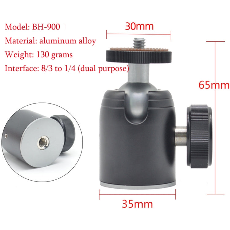 Mini Desktop Aluminum Alloy Tripod with 360-Degree Pan and 90-Degree Tilt