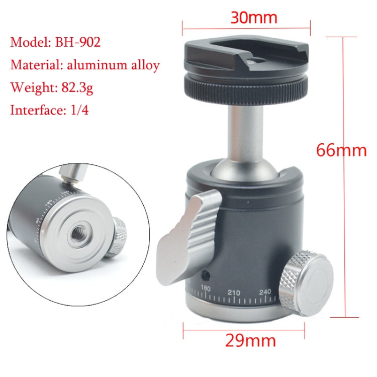 Mini Desktop Aluminum Alloy Tripod with 360-Degree Pan and 90-Degree Tilt