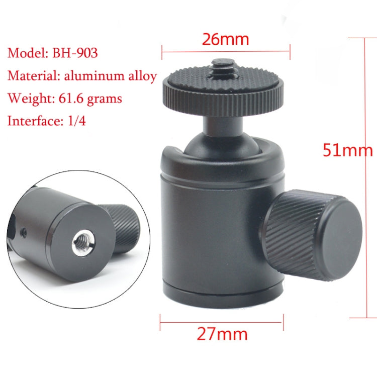 Mini Aluminum Alloy Tripod with 360 Degree Pan and 90 Degree Tilt
