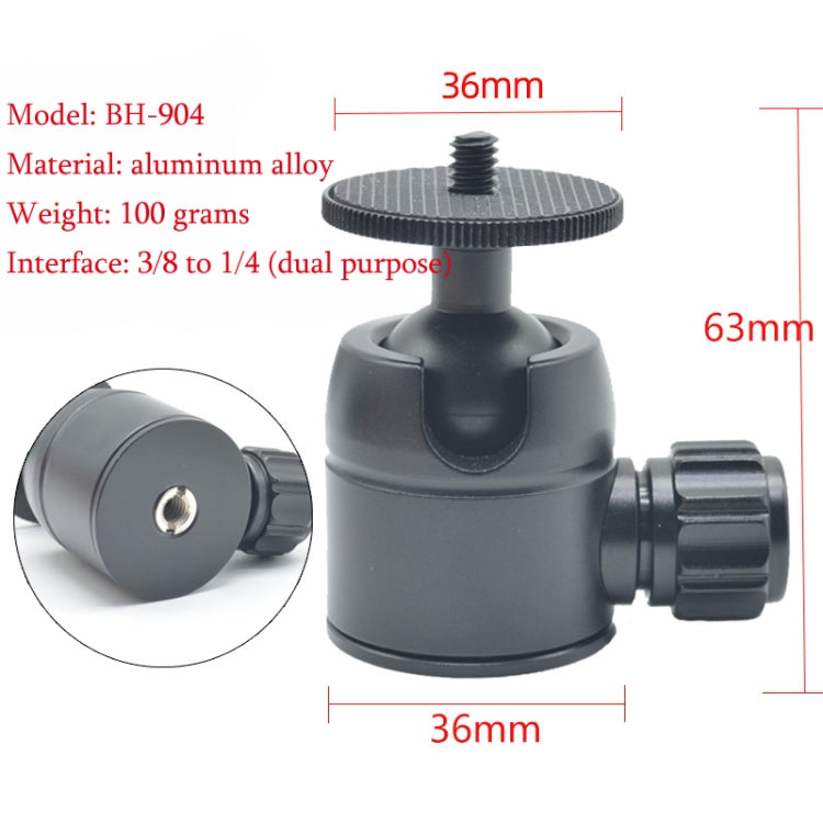 BH-904 Mini Desktop Aluminum Alloy Tripod with 360 Degree Pan and 90 Degree Tilt