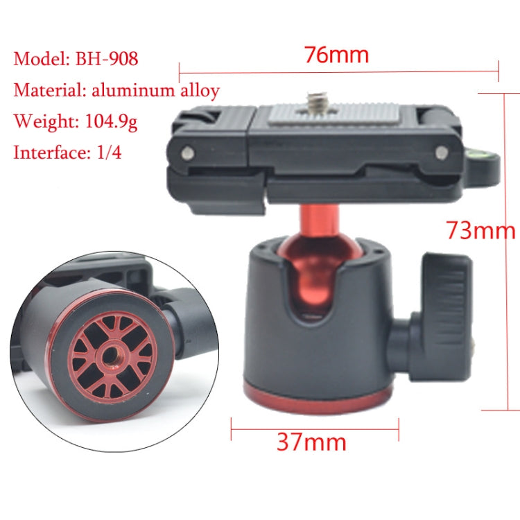 Mini Desktop Aluminum Alloy Tripod with 360 Degree Pan and 90 Degree Tilt