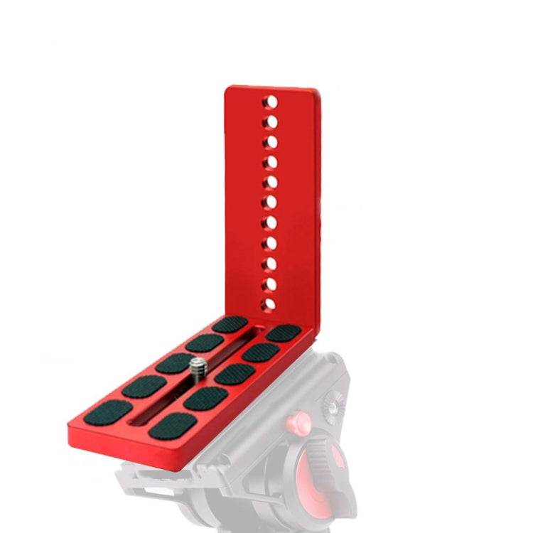 125A Red Vertical Shoot Quick Release L Plate Bracket Base Holder with 6-10 kg Load Capacity