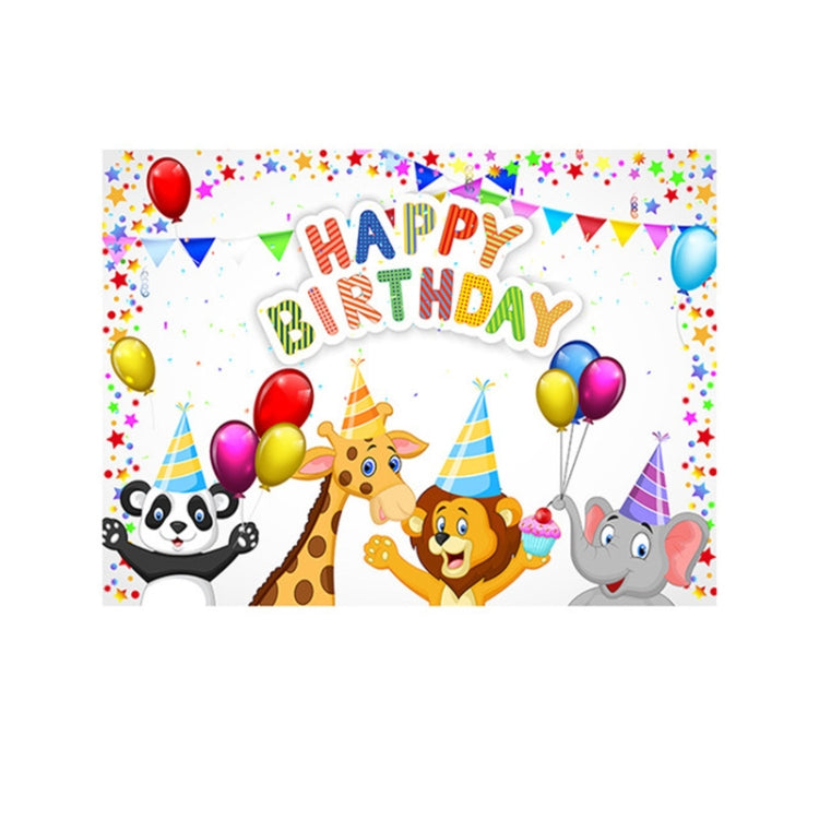 Children's Birthday Party Animal Cartoon Photography Background Cloth - 2.1m x 1.5m Size