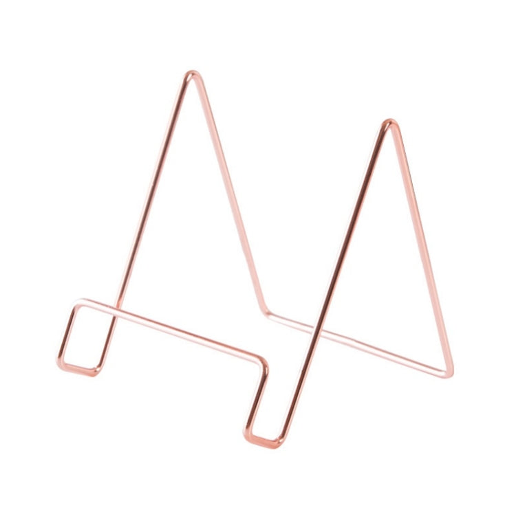 4 Piece Desktop Iron Art Plating Bracket in Rose Gold