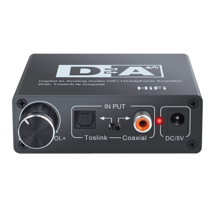 Optical Fiber to Analog Audio Converter with Adjustable Volume and Digital to Analog Decoder