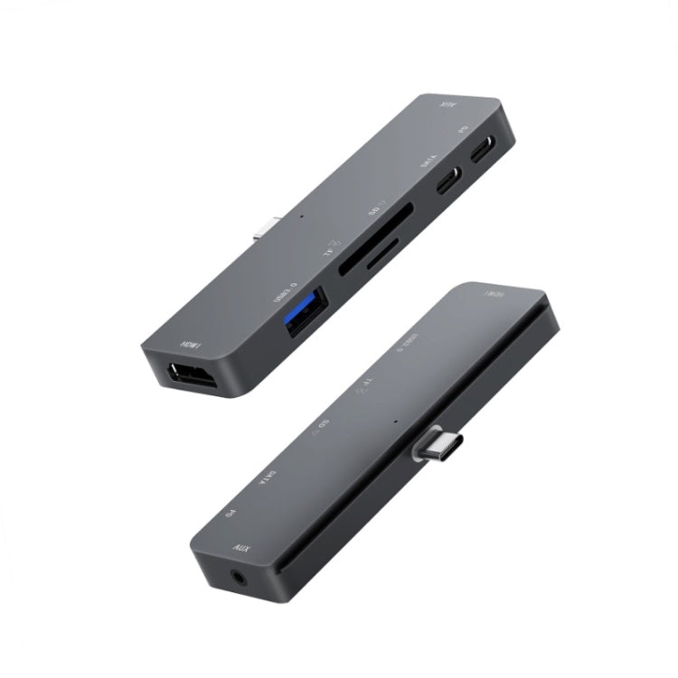 7-in-1 Multifunctional Extension HUB Adapter for iPad Pro (Gray)