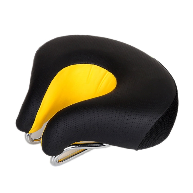Soft Saddle Mountain Bike Seat with Shock Absorption - Black/Yellow