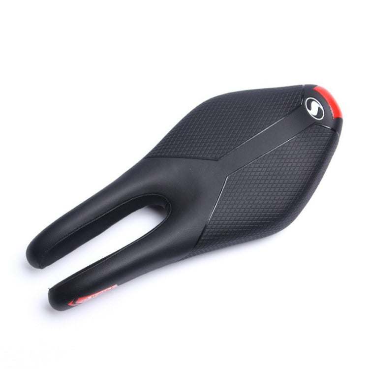 STARBK Mountain Bike Saddle Seat Cushion - Comfortable Black and Red Bicycle Seat