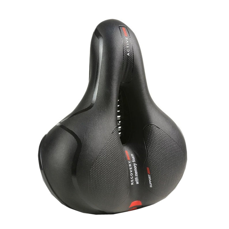 Red Bicycle Seat Saddle with Double Shock Absorption and Reflective Strips