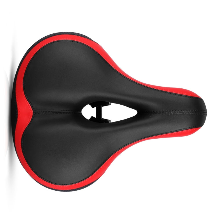 Reflective Bicycle Saddle for Comfort and Safety (Black Red)