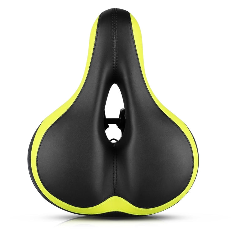 Reflective Bicycle Saddle Seat with Safety Features (Black Green)