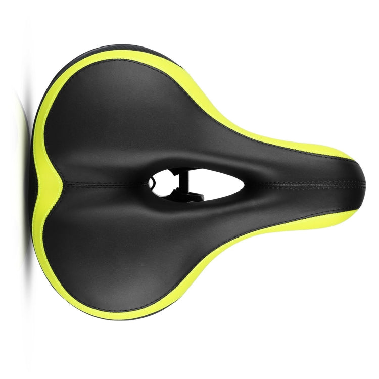 Reflective Bicycle Saddle Seat with Safety Features (Black Green)