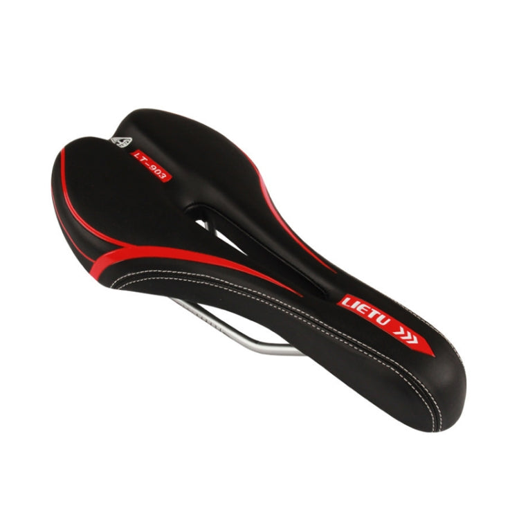 LUETU 903 Bicycle Hollow Seat Cushion - Black Red Mountain Bike Saddle
