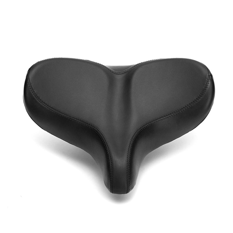 Black PU Leather Bicycle Saddle with Shock Absorption