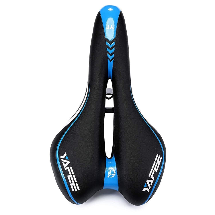YAFEE YF-1034-3 Soft Mountain Bike Seat - Lightweight, Breathable Saddle Cushion (Black Blue)