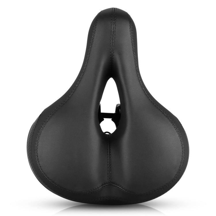 Reflective Mountain Bike Seat with Spring Saddle for Enhanced Safety and Comfort (Black)