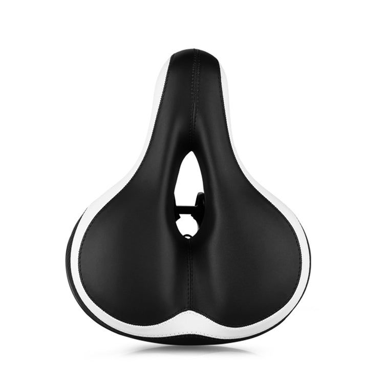Reflective Spring Saddle Mountain Bike Seat with Reflective Tail (Black White)