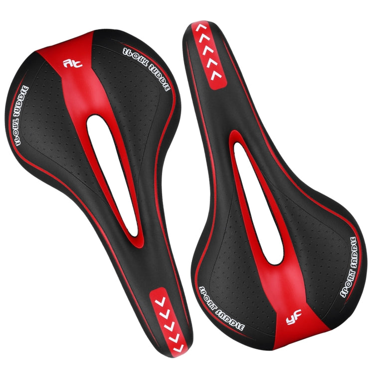 YAFEE YF-1018 Mountain Bike Saddle - Black and Red