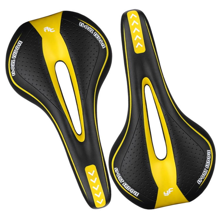 YAFEE YF-1018 Mountain Bike Saddle - Black and Yellow