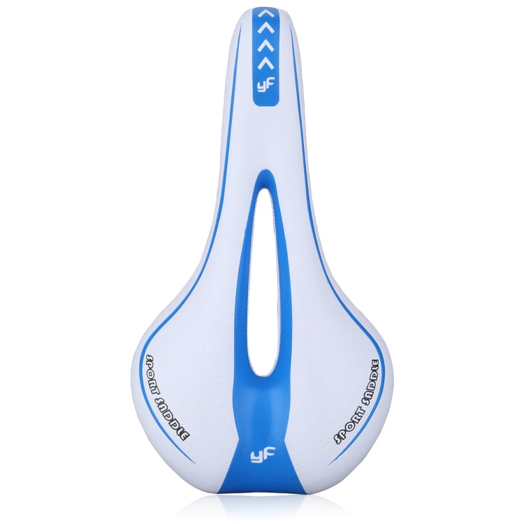 YAFEE YF-1018 Mountain Bike Saddle - White and Blue, Comfortable and Durable