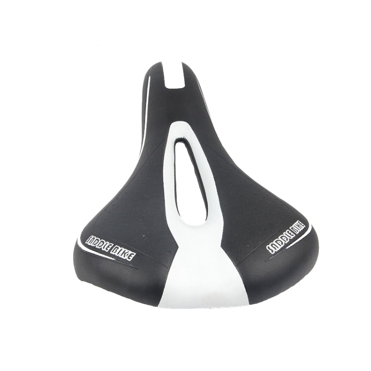 Comfortable and Durable Black and White Mountain Bike Saddle