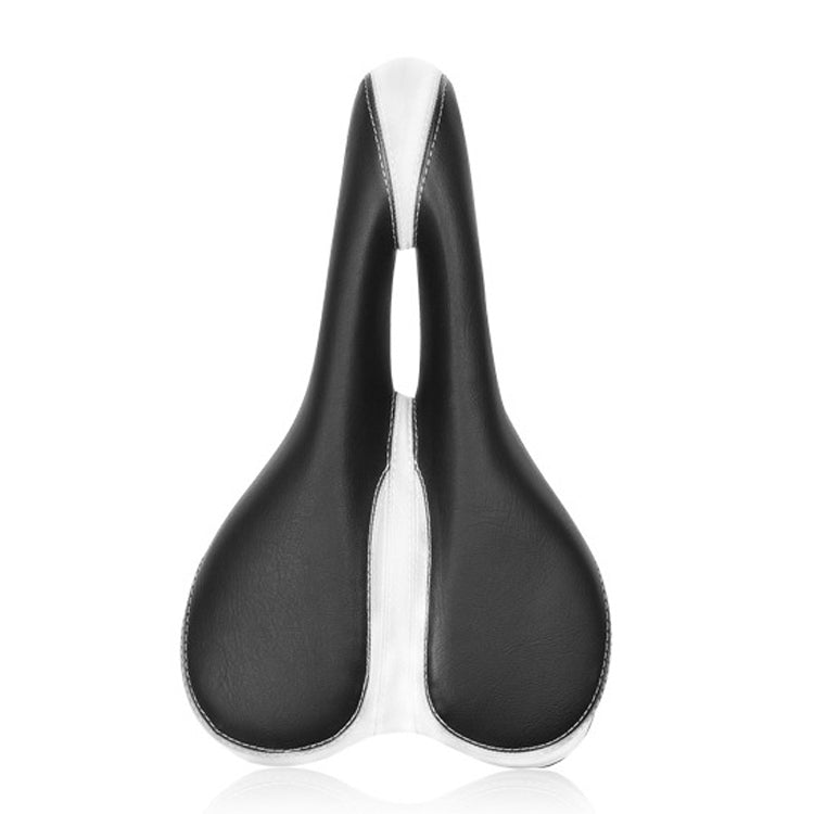 Comfortable Hollow Design Bicycle Saddle for Mountain and Road Bikes (Black and White)