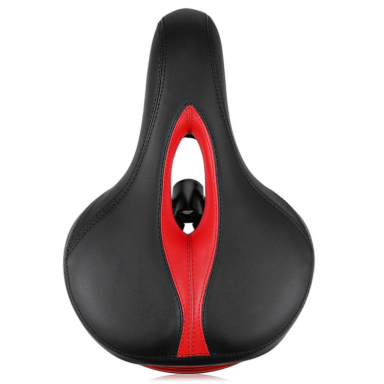Red Mountain Bike Saddle with Cushion and Safety Taillight