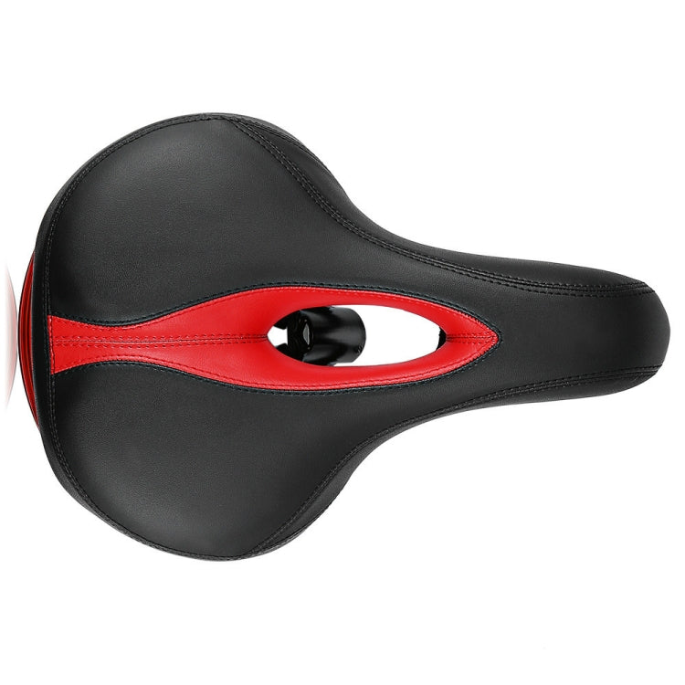 Red Mountain Bike Saddle with Cushion and Safety Taillight