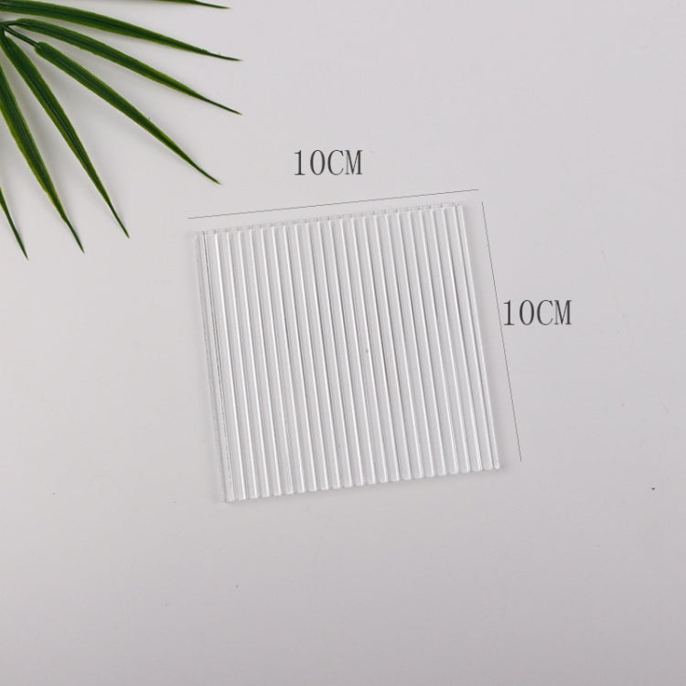 3-Piece Set of 10 x 10cm Acrylic Texture Background Boards with Thick Stripes