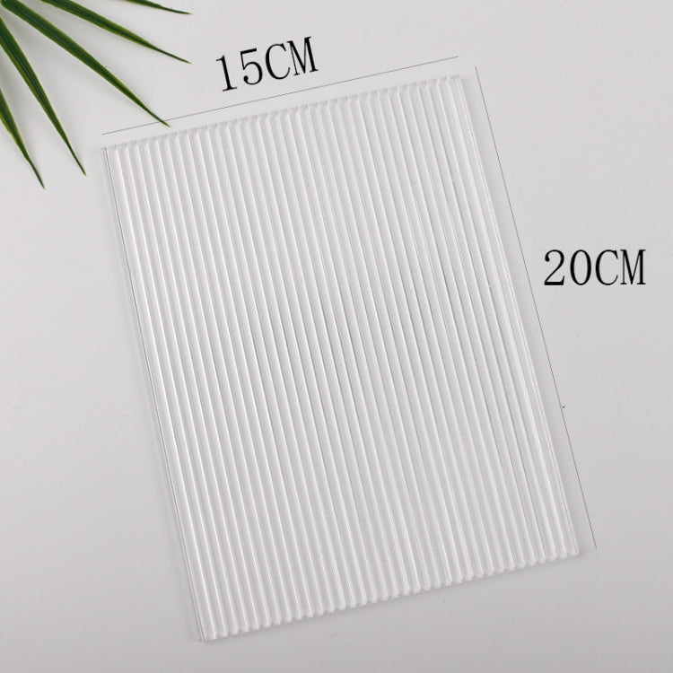 Acrylic Texture Background Board for Photography and Decor - 15 x 20cm (Thick Stripes)