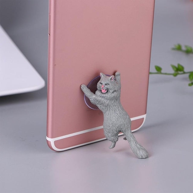 Gray Cute Cat Smartphone Holder - Pack of 60 Pieces