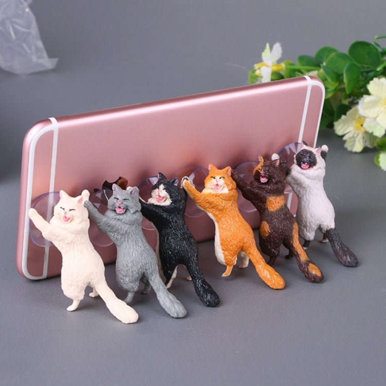 60 Pieces Orange Cute Cat Smartphone Holder with Sucker Design