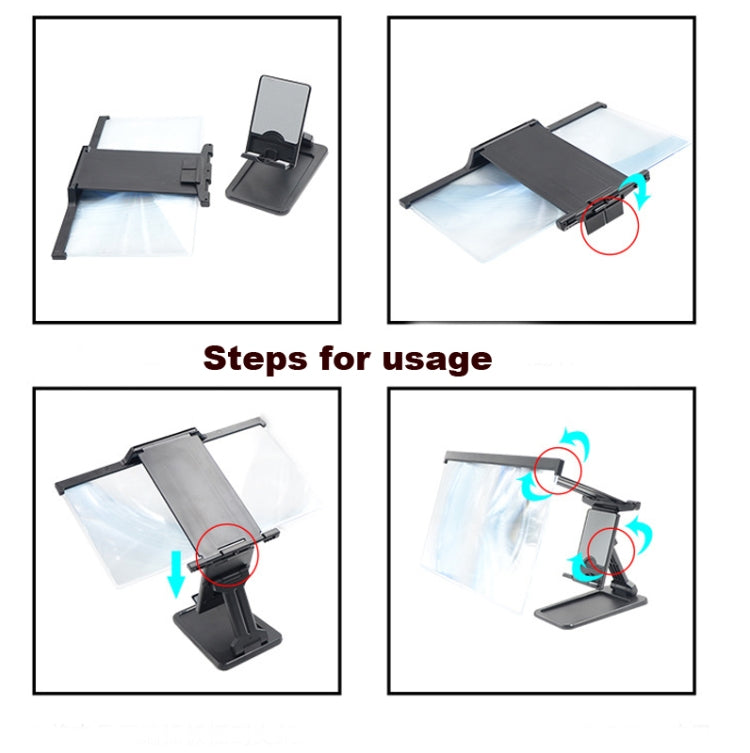 Portable 12 inch Anti-Blue Mobile Phone Screen Amplifier with Adjustable Angle