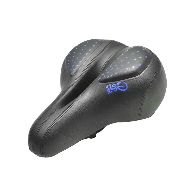 Comfortable Hollow Design Silicone Bicycle Saddle- Blue