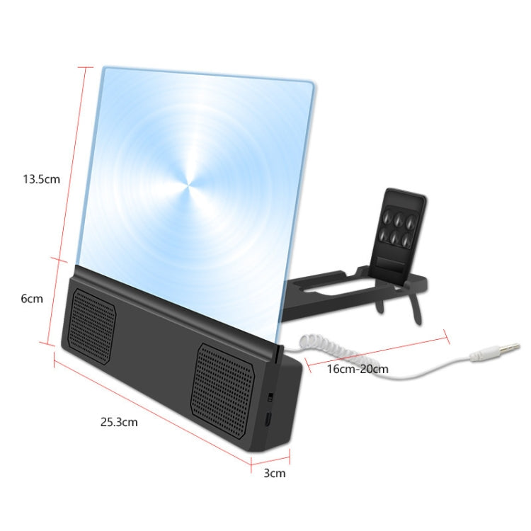 12 inch HD Mobile Phone Screen Amplifier with Anti-Blue Light and Speaker
