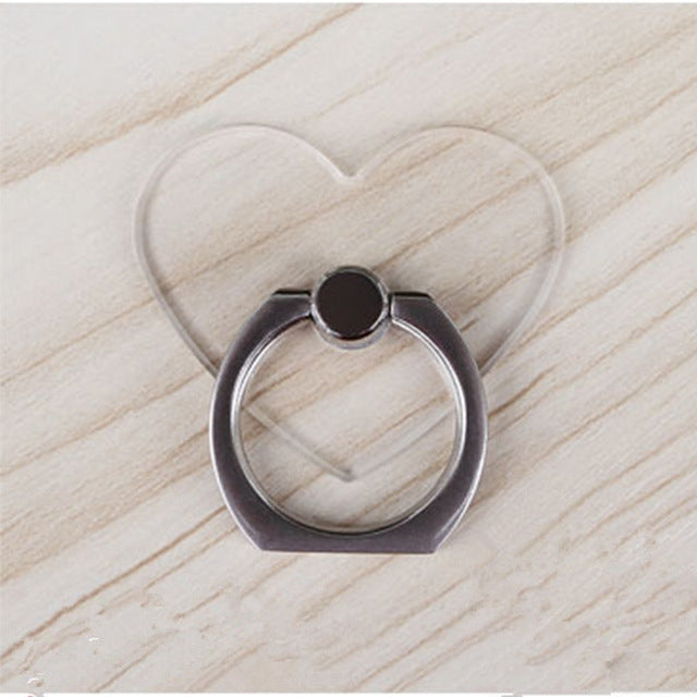 10 Pieces Heart-Shaped Transparent Mobile Phone Holder