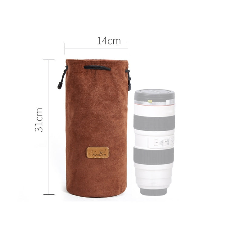 LuxeShield Shockproof Camera Lens Bag with Adjustable Buckle Rope
