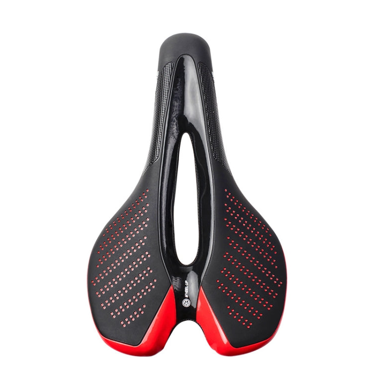 Wheel Up Red Bicycle Seat Cushion with Honeycomb Mesh Anti-Slip Design