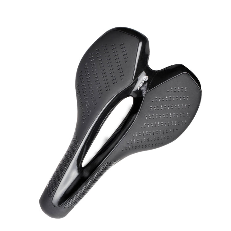 Black Wheel Up Bicycle Seat Saddle with Shock Absorption and Ventilation