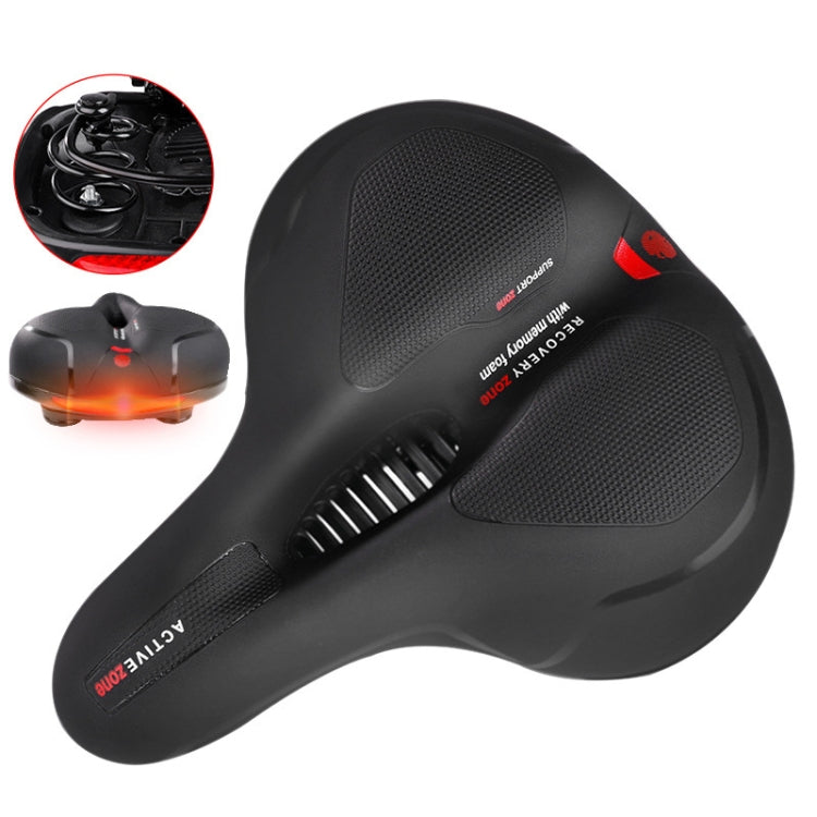 Mountain Bike Saddle: Spring Red Black Comfortable Cushion