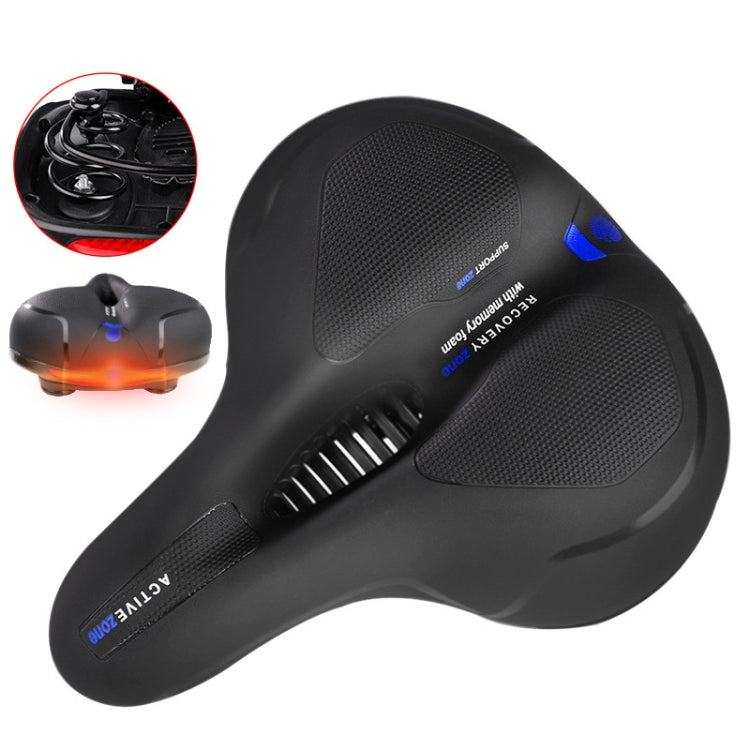 Mountain Bike Saddle with Shock-Absorbing Cushion and Reflective Design