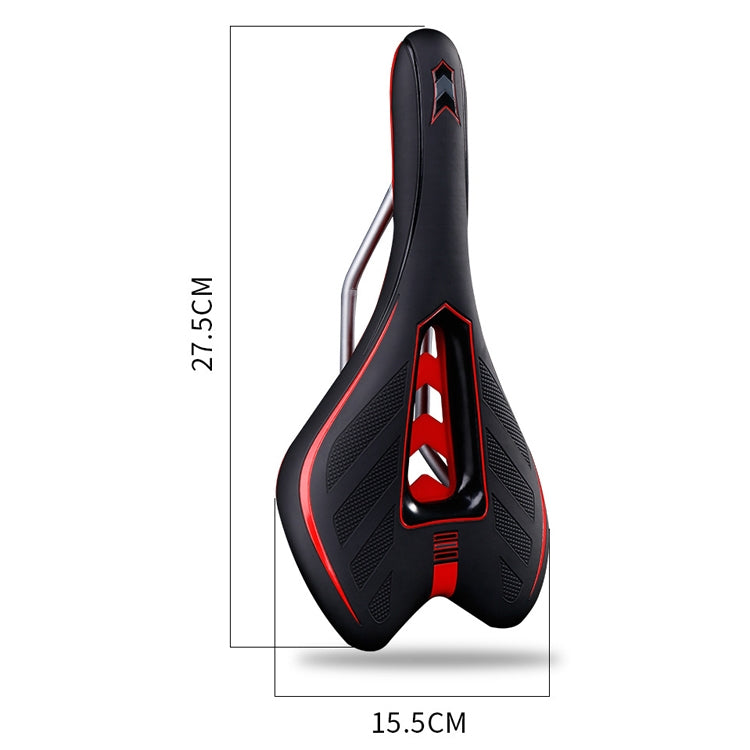 Comfortable Red Hollow Ventilated Bicycle Seat